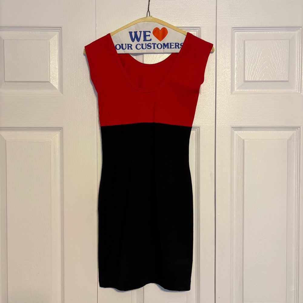 American apparel two tone colorblock body con mini dress XS